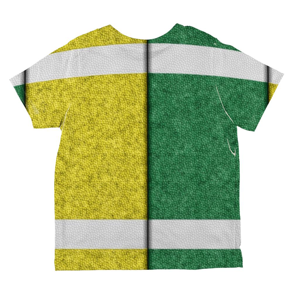 Fantasy Football Team Green and Yellow All Over Toddler T Shirt Toddler T-Shirts Old Glory   