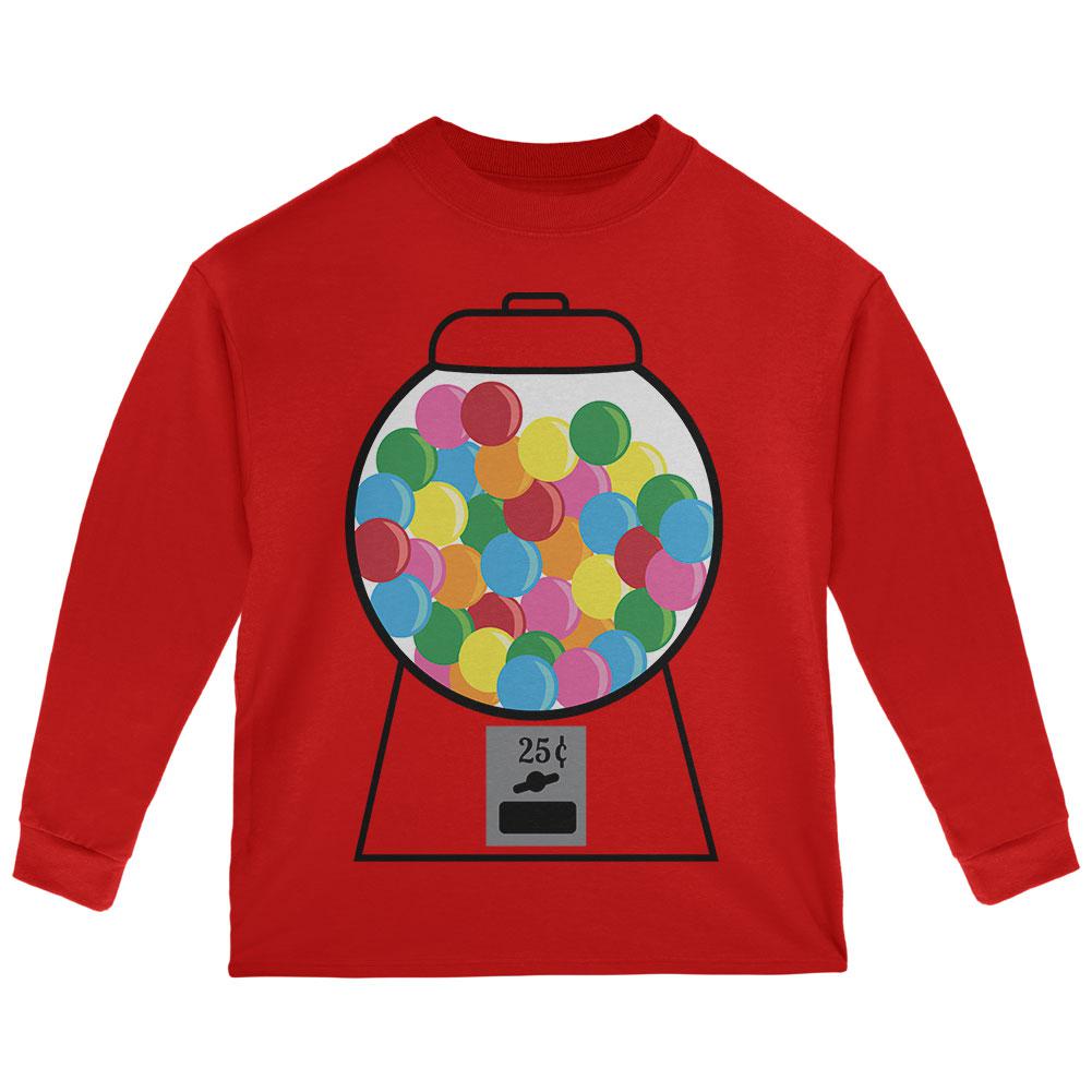 Candy Gumball Machine Costume Toddler Long Sleeve T Shirt Toddler Long Sleeves Old Glory 2T Red 