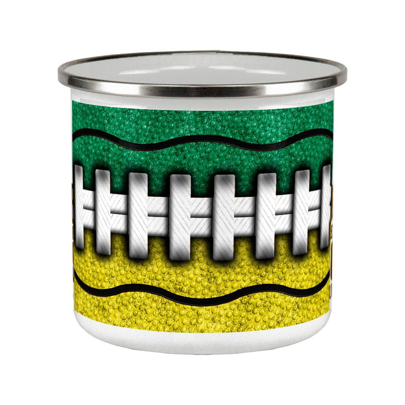 Fantasy Football Team Green and Yellow Camp Cup Coffee Mugs Old Glory   