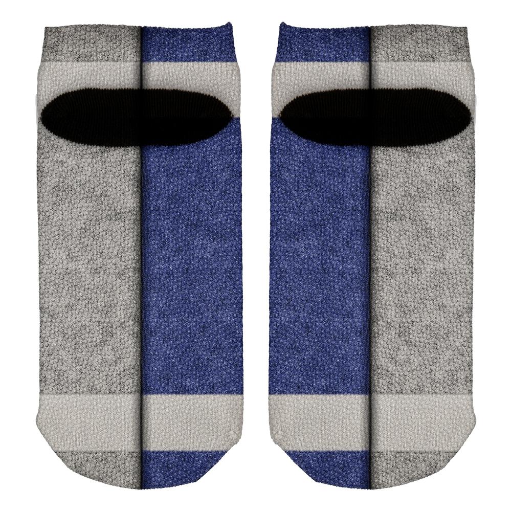 Fantasy Football Team Grey and Blue All Over Adult Ankle Socks Men's Socks Old Glory   