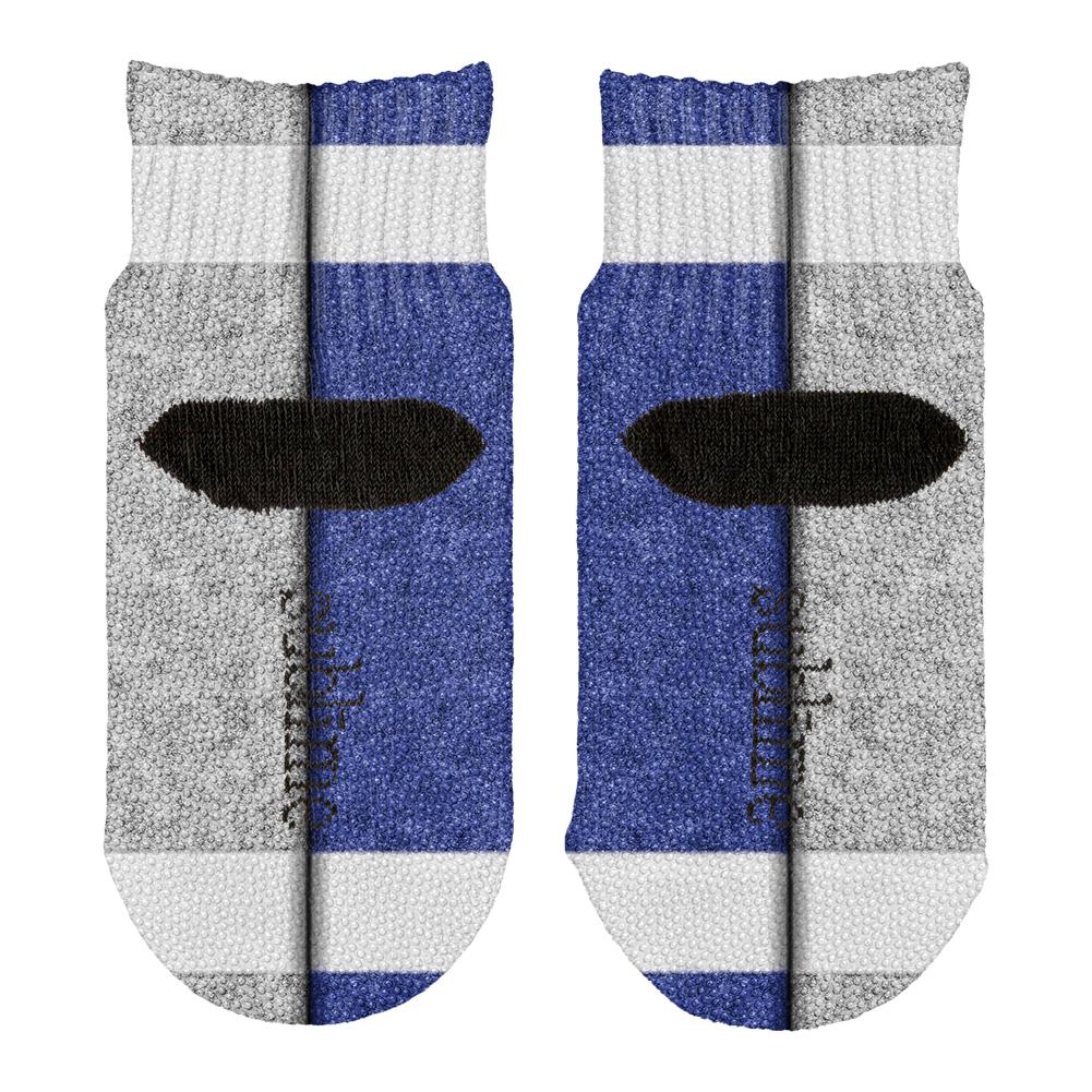 Fantasy Football Team Grey and Blue All Over Toddler Ankle Socks Toddler Socks Old Glory   