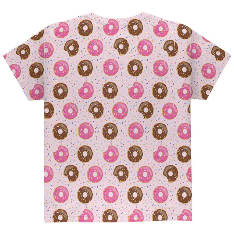 Frosted Donut Sprinkles Food Repeat Pattern All Over Youth T Shirt Youth T-Shirts Old Glory   