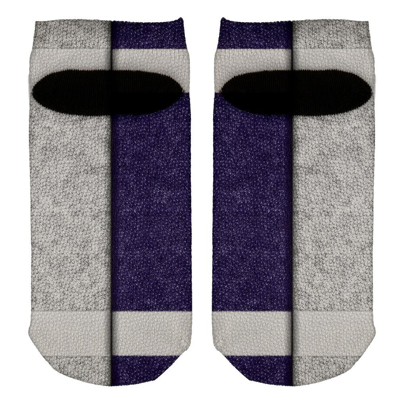 Fantasy Football Team Grey and Navy All Over Adult Ankle Socks Men's Socks Old Glory   