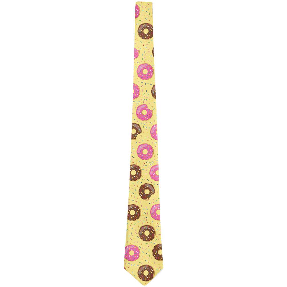 Frosted Donut Sprinkles Food Repeat Pattern All Over Neck Tie Men's Neck Ties Old Glory   