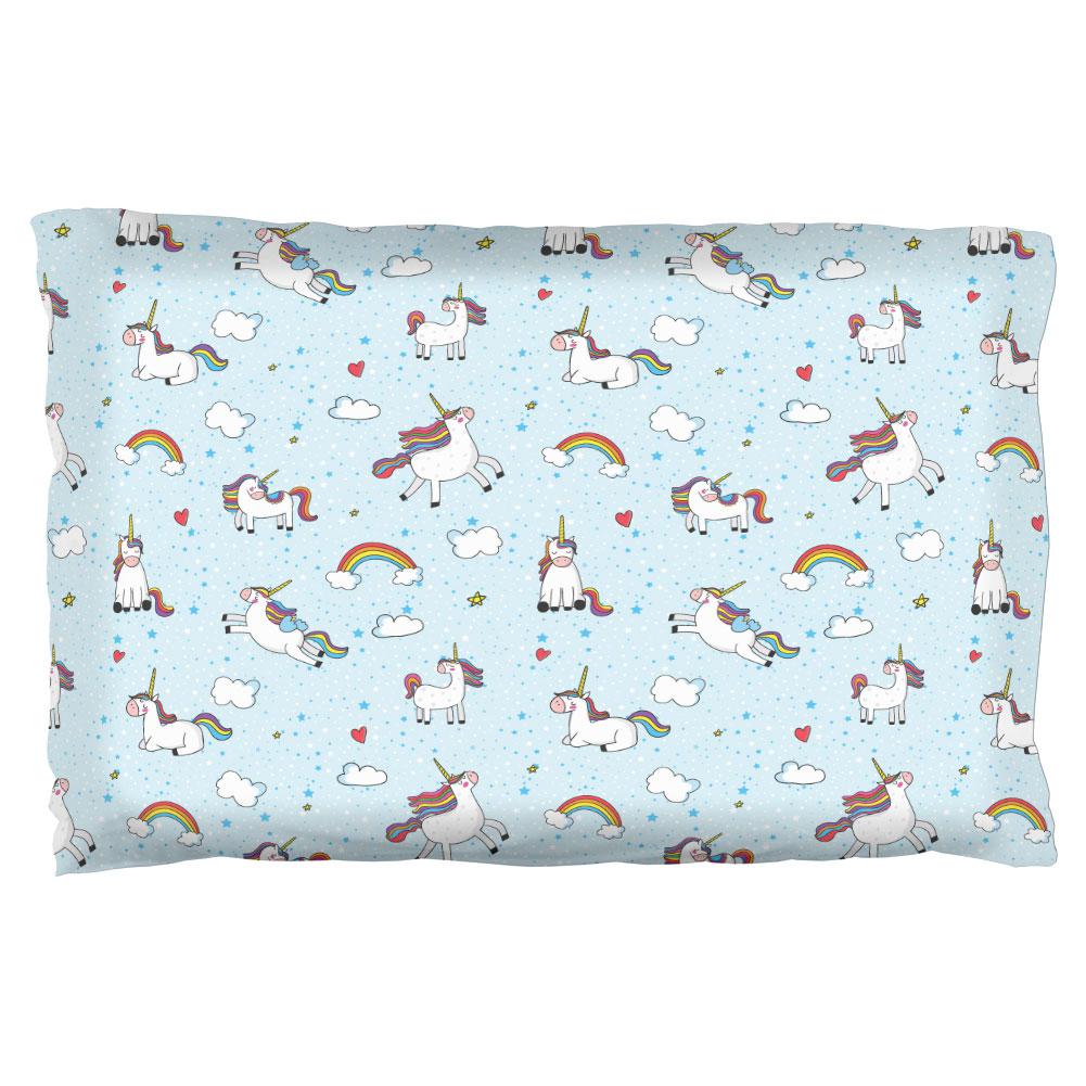 Flying Unicorn Unicorns Sky Repeat Pattern Pillow Case Pillowcases Old Glory OS Blue 