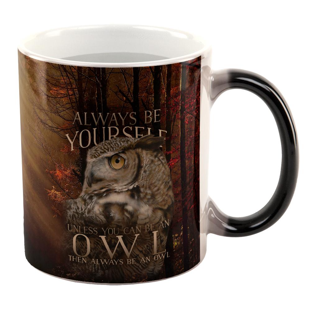 Always Be Yourself Unless Owl All Over Heat Changing Coffee Mug Coffee Mugs Old Glory OS Multi 