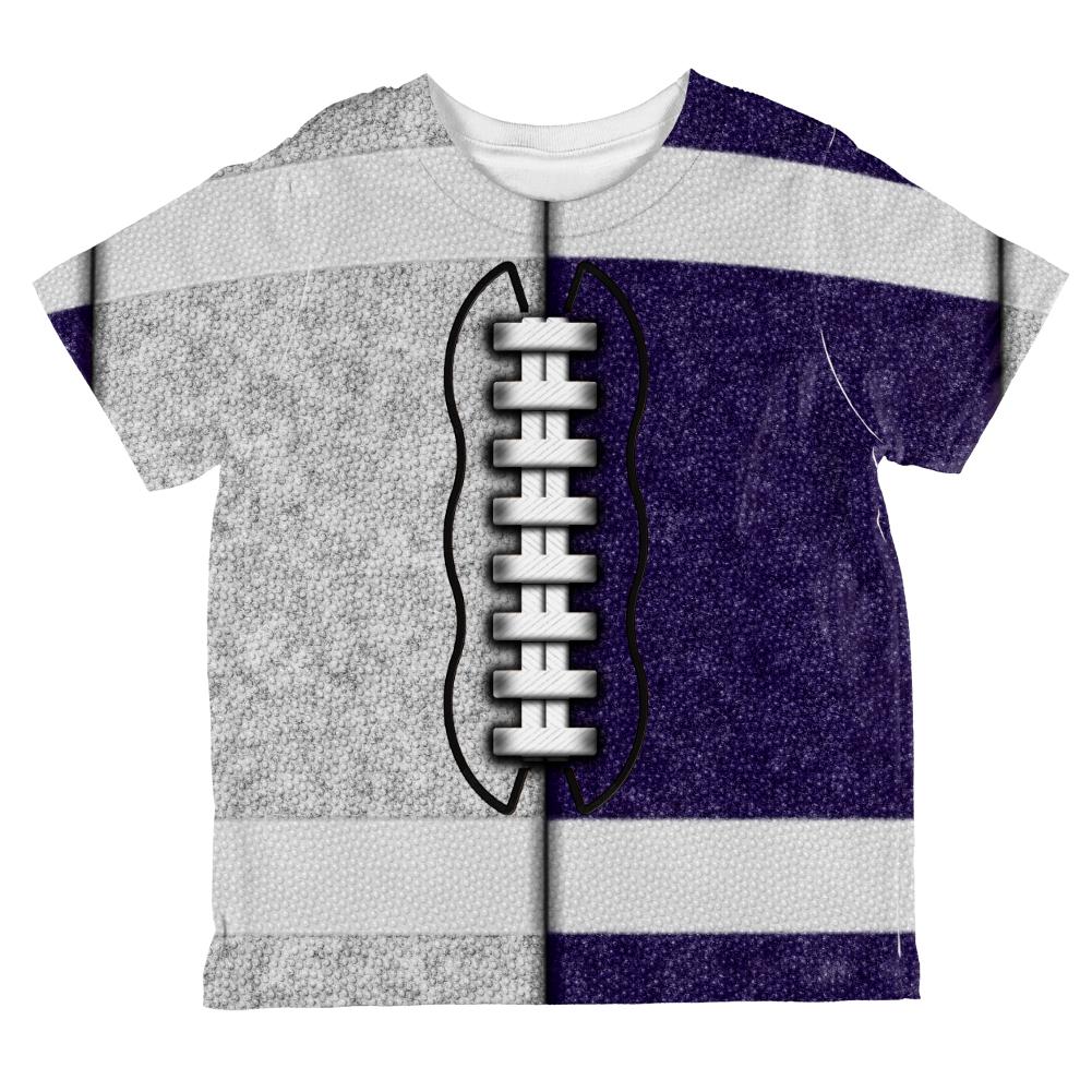 Fantasy Football Team Grey and Navy All Over Toddler T Shirt Toddler T-Shirts Old Glory 2T Multi 