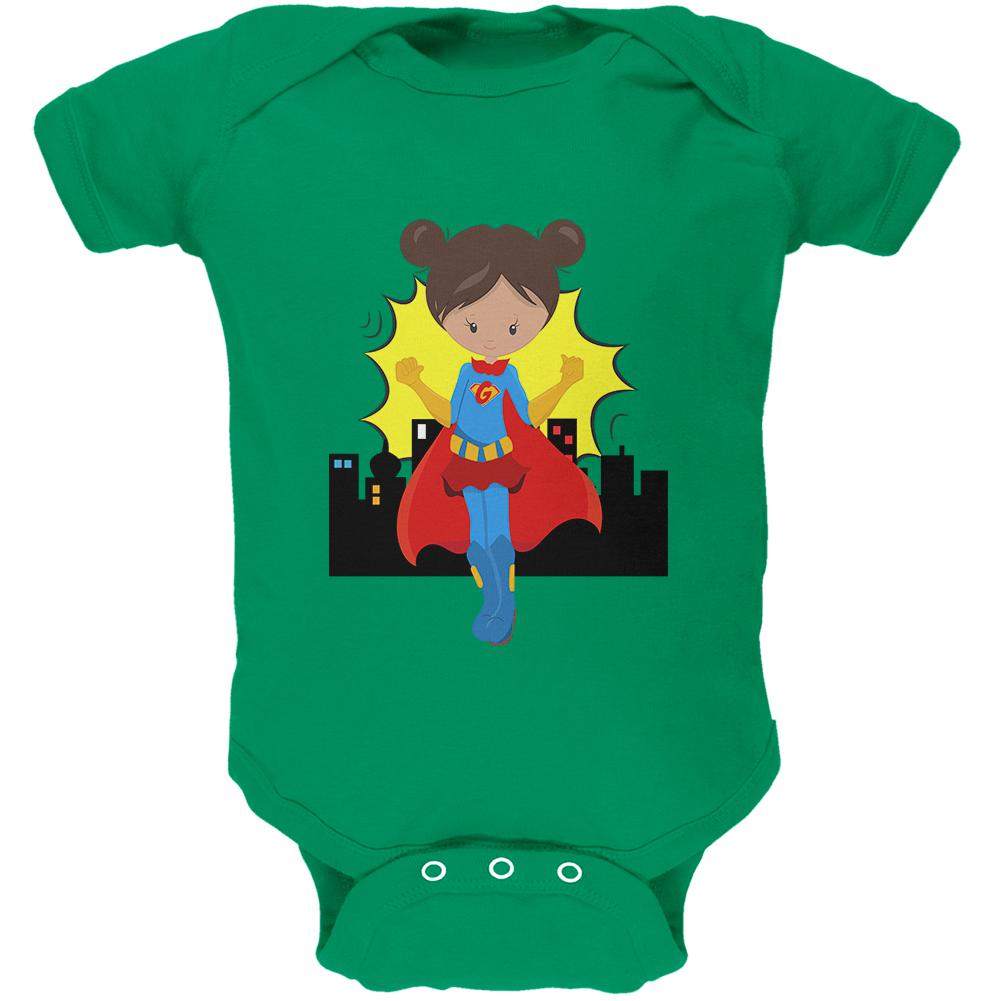 I'm a Girl What's Your Superpower Soft Baby One Piece Baby One Piece Old Glory 0-3M Green 