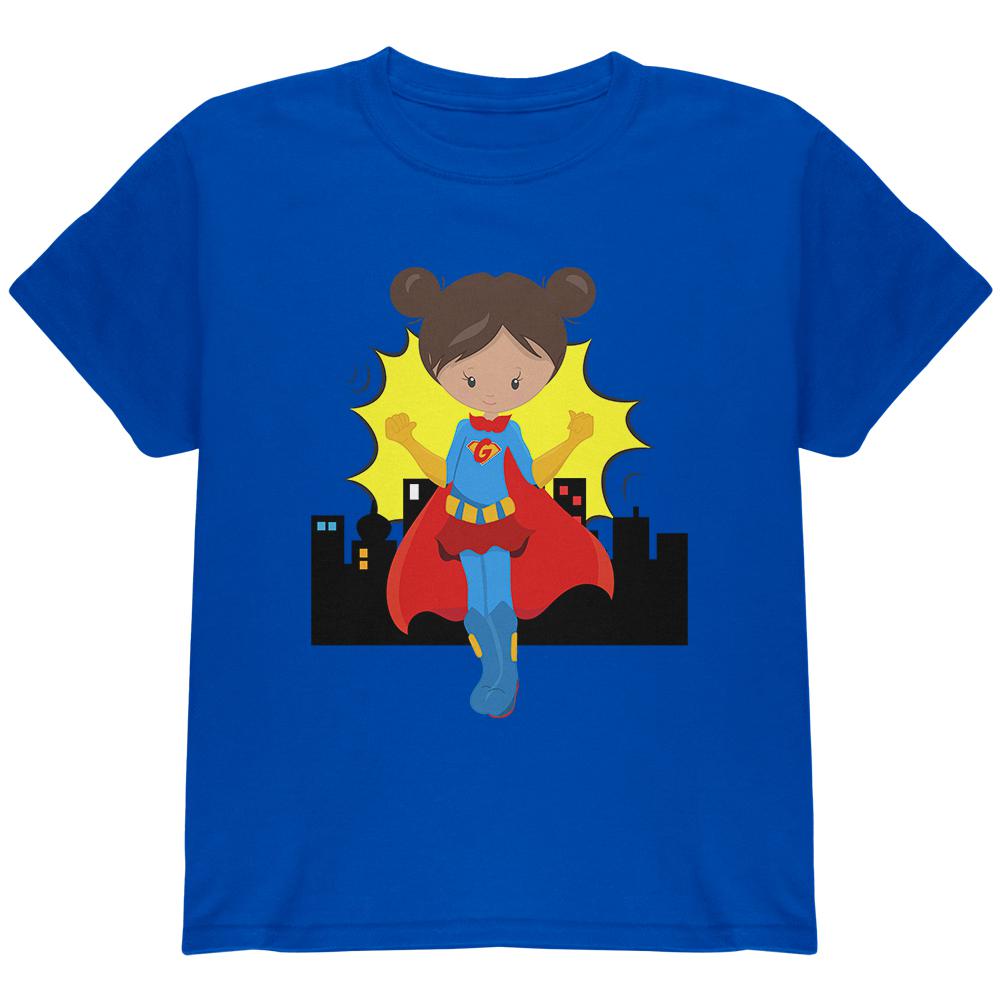 I'm a Girl What's Your Superpower Youth T Shirt Youth T-Shirts Old Glory LG Blue 