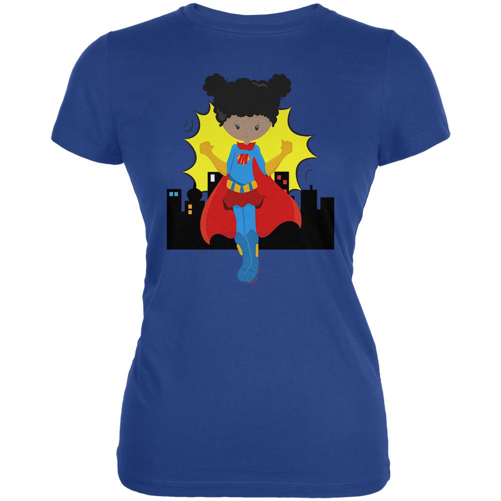 I'm a Mom What's Your Super Power Juniors Soft T Shirt Juniors T-Shirts Old Glory 2XL Blue 