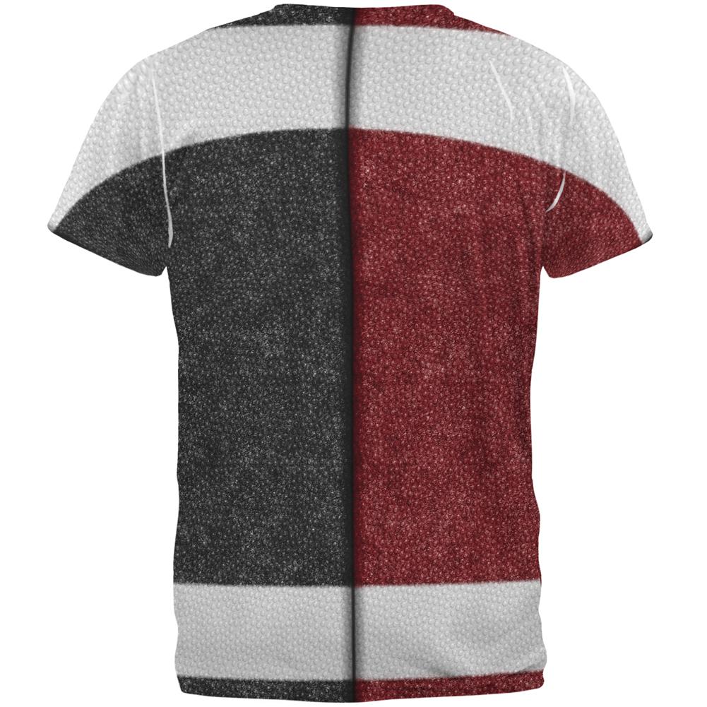 Fantasy Football Team Maroon and Black All Over Mens T Shirt Men's T-Shirts Old Glory   