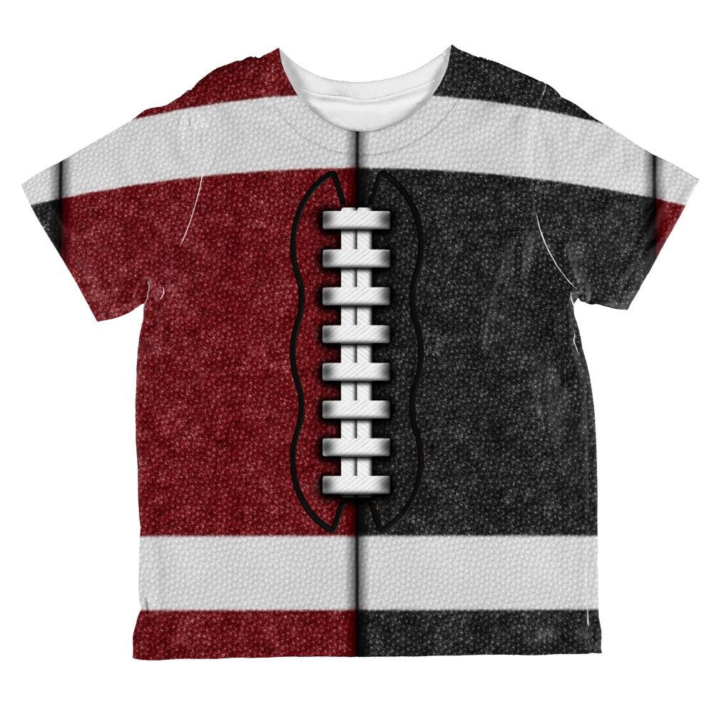 Fantasy Football Team Maroon and Black All Over Toddler T Shirt Toddler T-Shirts Old Glory 2T Multi 