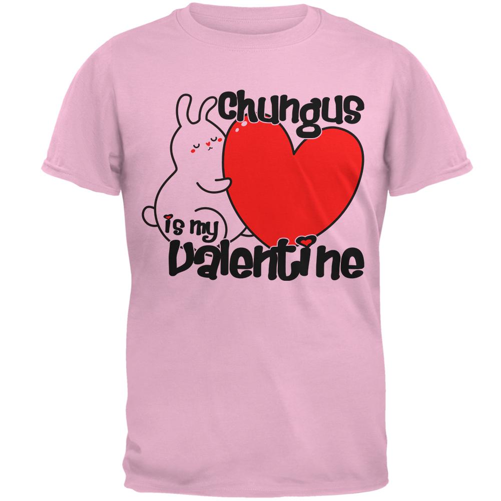 Valentine's Day Chungus is my Valentine Mens T Shirt Men's T-Shirts Old Glory 2XL Pink 