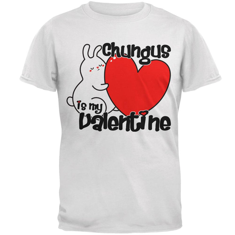 Valentine's Day Chungus is my Valentine Mens T Shirt Men's T-Shirts Old Glory 2XL White 