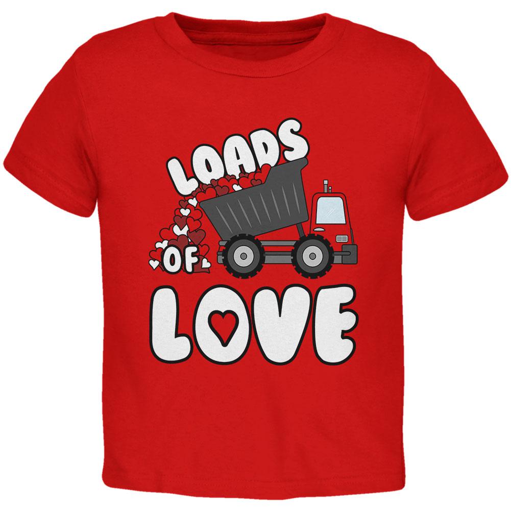 Valentine's Day Truck Loads of Love Toddler T Shirt Toddler T-Shirts Old Glory 2T Red 