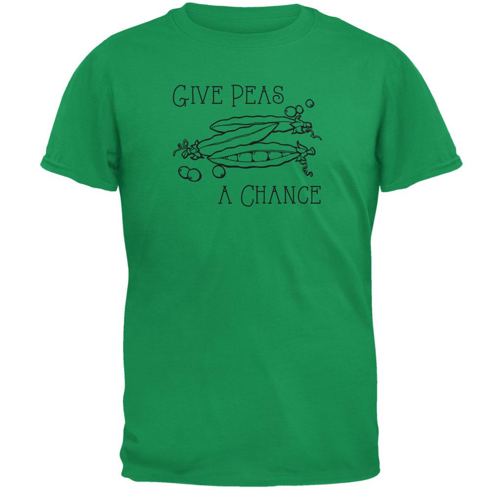 Give Peas Peace a Chance Mens T Shirt Men's T-Shirts Old Glory 2XL Green 