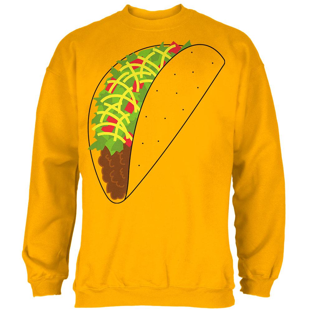 Halloween Taco Food Costume Mens Sweatshirt Men's Sweatshirts Old Glory 2XL Yellow 