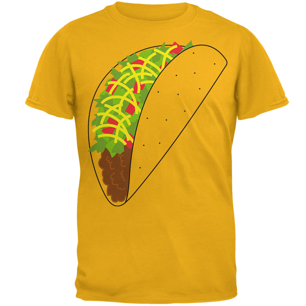 Halloween Taco Food Costume Mens T Shirt Men's T-Shirts Old Glory 2XL Gold 