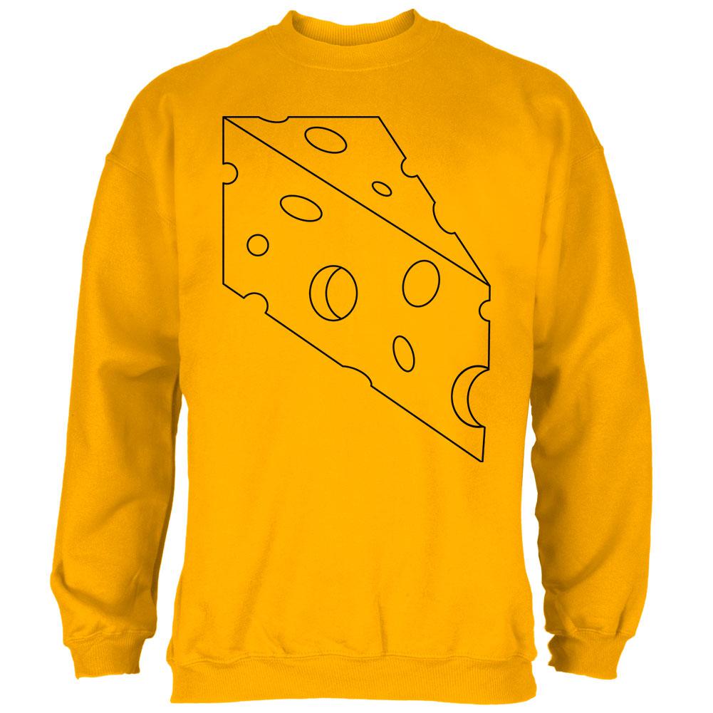 Halloween Swiss Cheese Food Costume Mens Sweatshirt Men's Sweatshirts Old Glory 2XL Yellow 