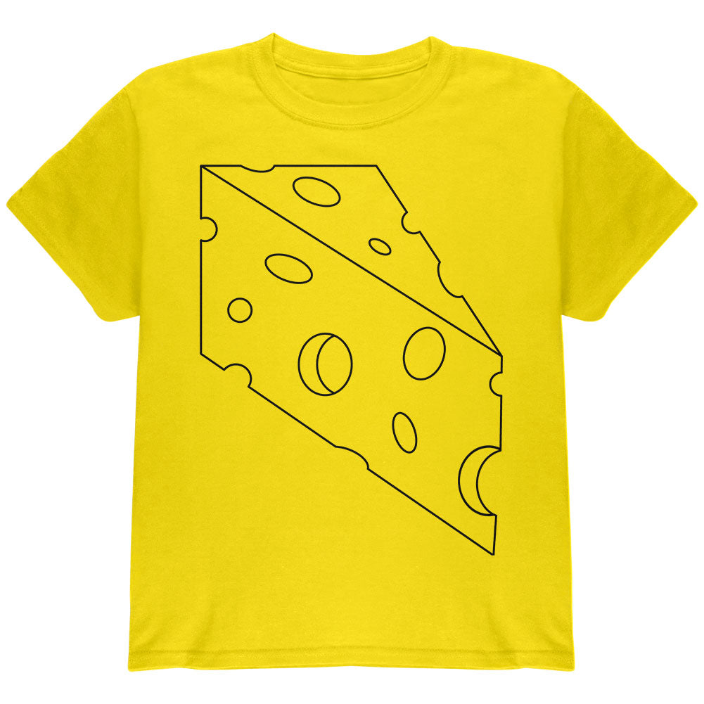 Halloween Swiss Cheese Food Costume Youth T Shirt Youth T-Shirts Old Glory YLG Yellow 