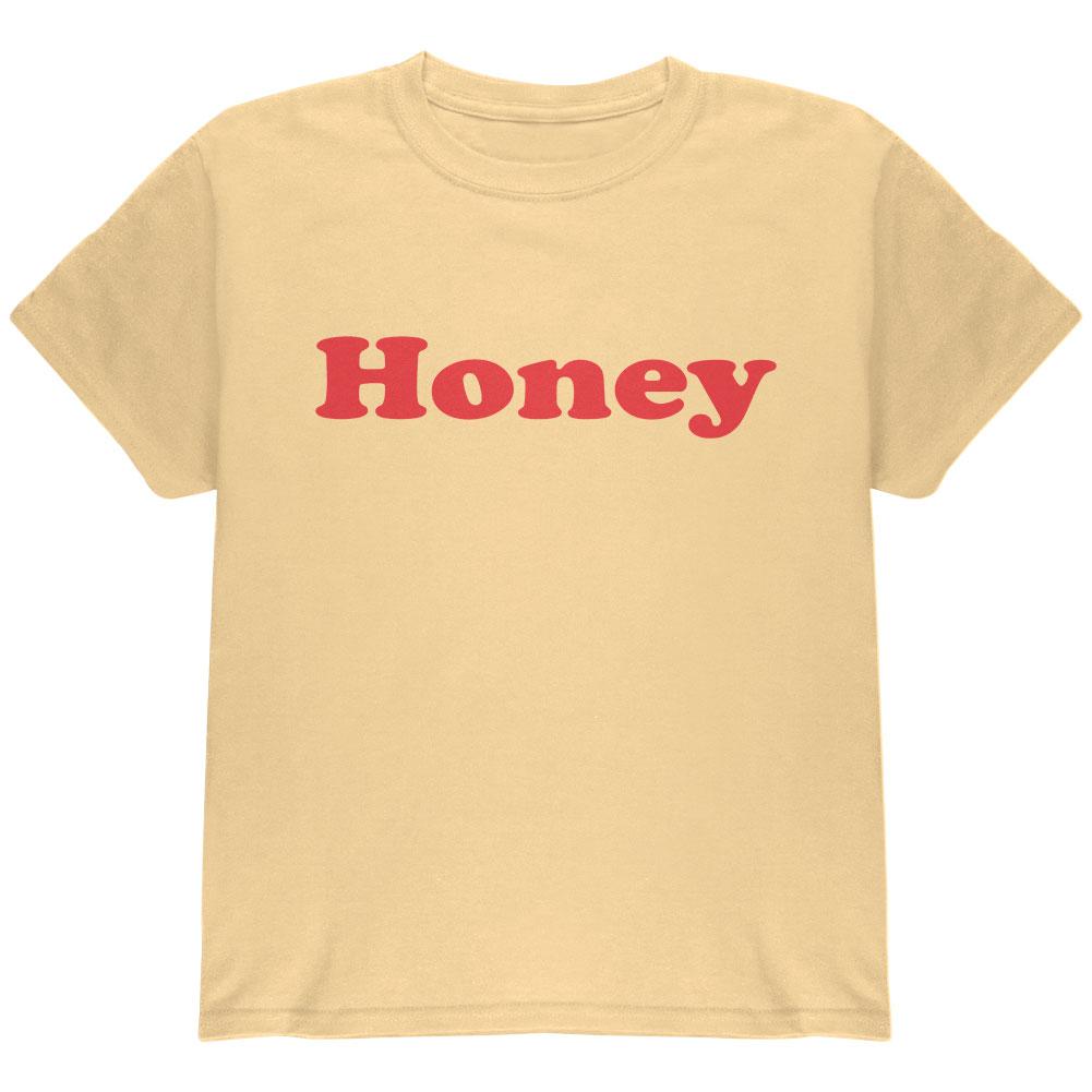 Honey Retro Seventies 70's 70s Youth T Shirt Youth T-Shirts Old Glory LG Yellow 