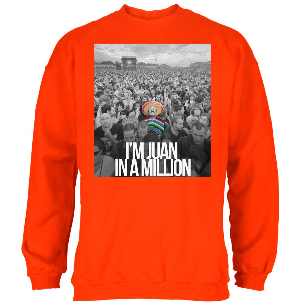 Cinco de Mayo I'm Juan in Million Mens Sweatshirt Men's Sweatshirts Old Glory 2XL Orange 