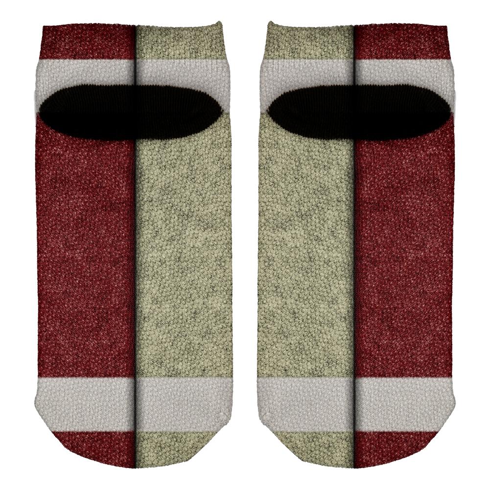 Fantasy Football Team Maroon and Gold All Over Adult Ankle Socks Men's Socks Old Glory   