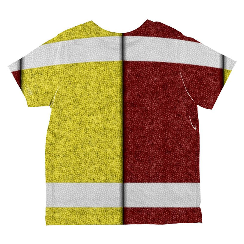 Fantasy Football Team Maroon and Yellow All Over Toddler T Shirt Toddler T-Shirts Old Glory   