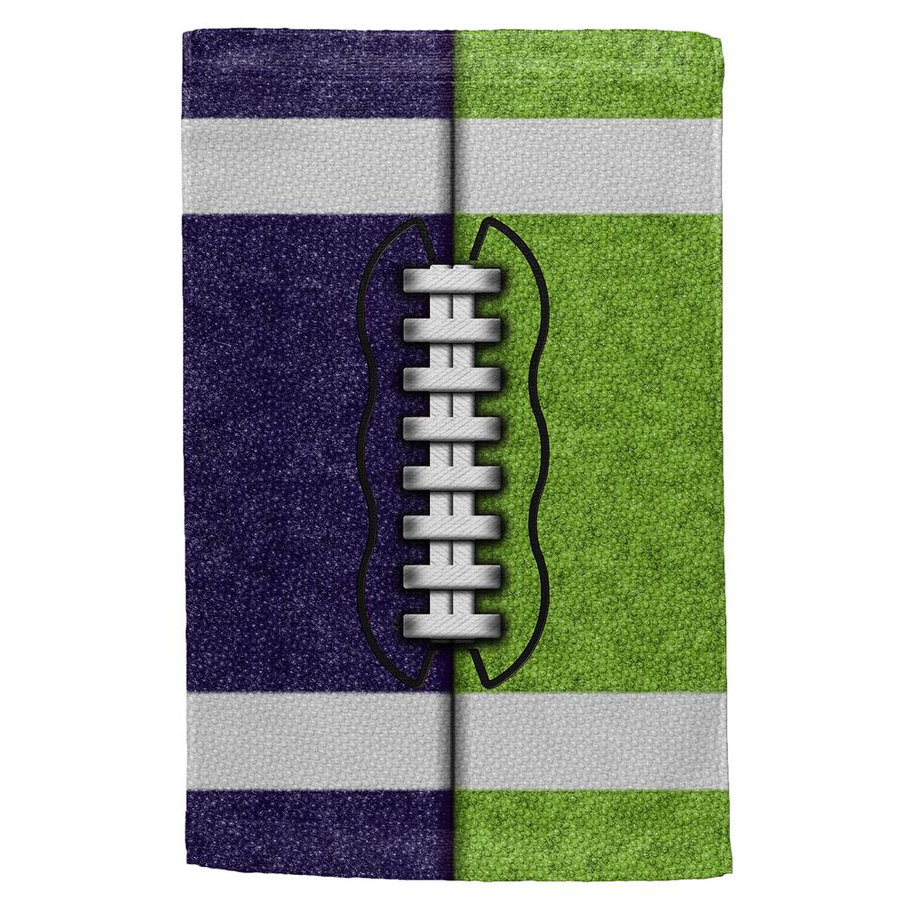 Fantasy Football Team Navy and Electric Green All Over Sport Towel Hand Towel Old Glory OS Multi 