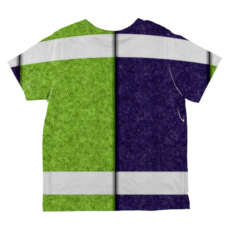 Fantasy Football Team Navy and Electric Green All Over Toddler T Shirt Toddler T-Shirts Old Glory   