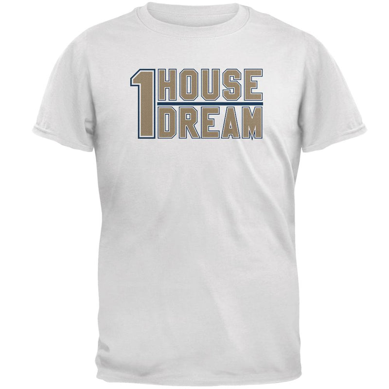 One House One Dream Mens T Shirt Men's T-Shirts Old Glory 2XL White 