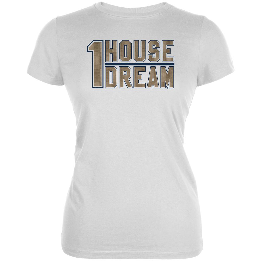 One House One Dream Juniors Soft T Shirt Juniors T-Shirts Old Glory 2XL White 