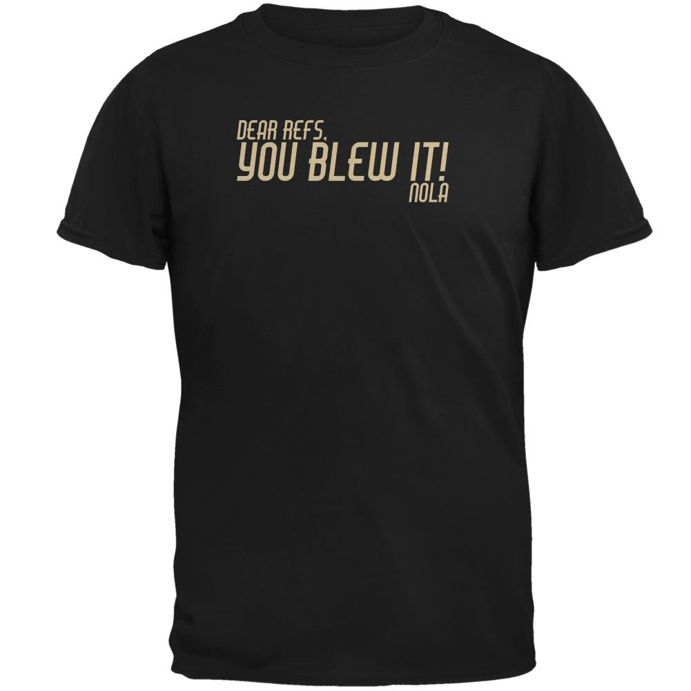 Dear Refs You Blew It NOLA Mens T Shirt Men's T-Shirts Old Glory 2XL Black 