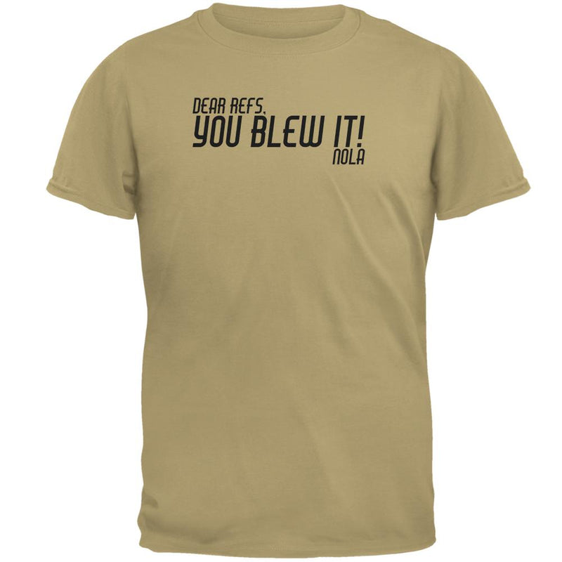 Dear Refs You Blew It NOLA Mens T Shirt Men's T-Shirts Old Glory 2XL Beige 