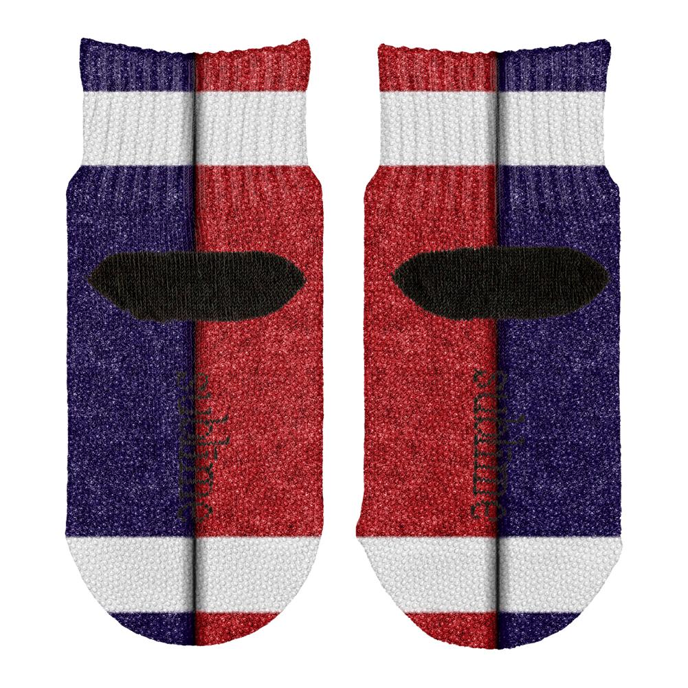 Fantasy Football Team Navy and Red All Over Toddler Ankle Socks Toddler Socks Old Glory   