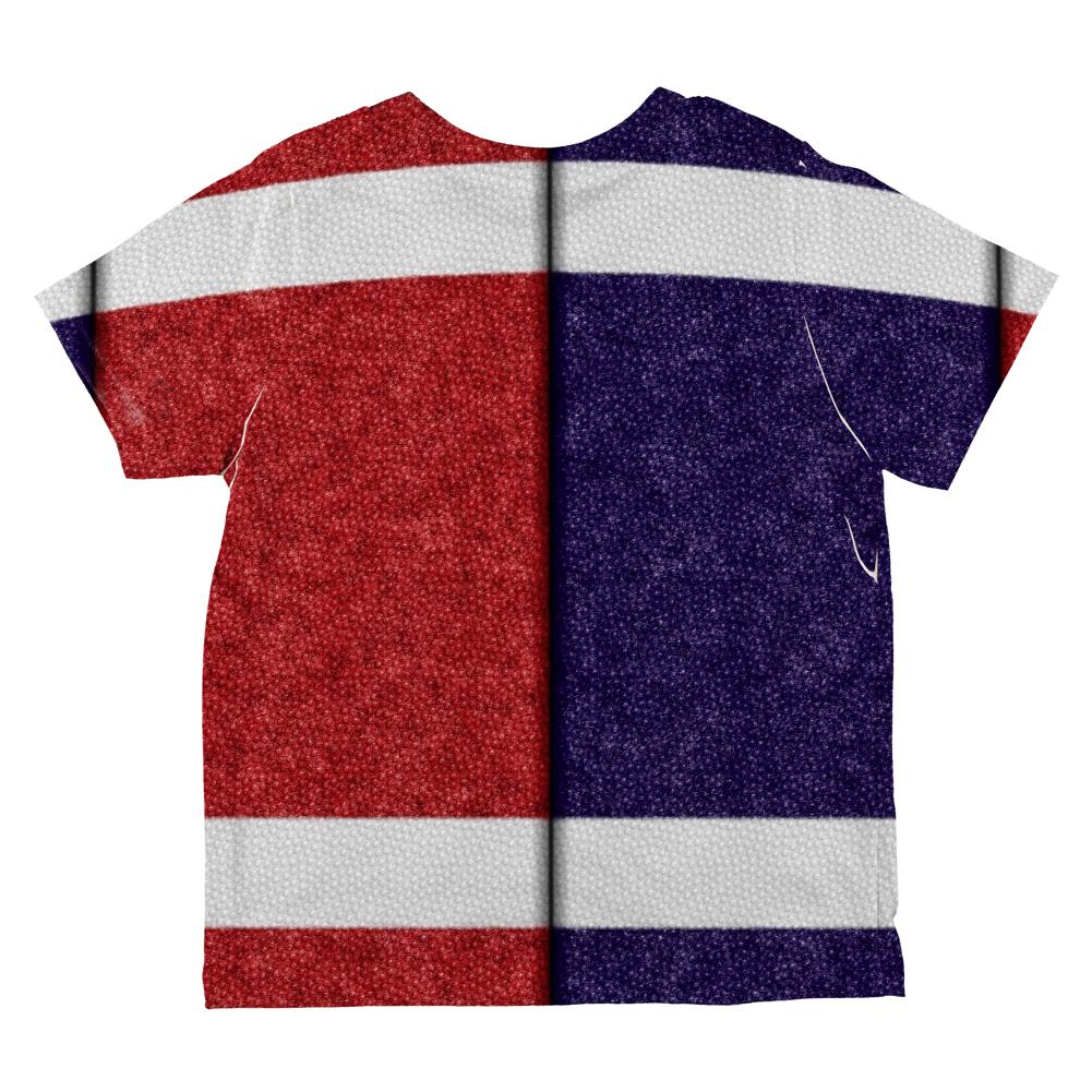 Fantasy Football Team Navy and Red All Over Toddler T Shirt Toddler T-Shirts Old Glory   