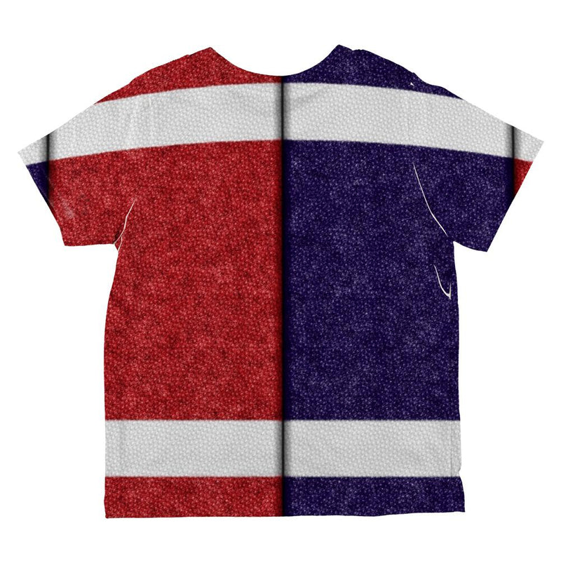 Fantasy Football Team Navy and Red All Over Toddler T Shirt Toddler T-Shirts Old Glory   