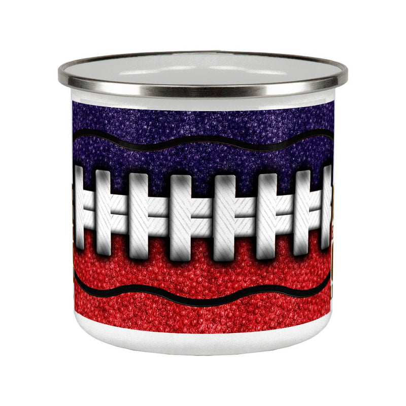 Fantasy Football Team Navy and Red Camp Cup Coffee Mugs Old Glory   