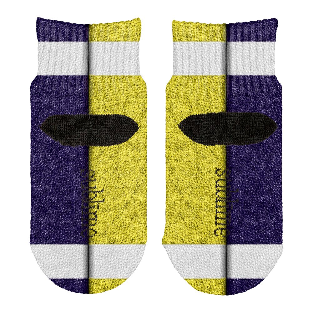 Fantasy Football Team Navy and Yellow All Over Toddler Ankle Socks Toddler Socks Old Glory   