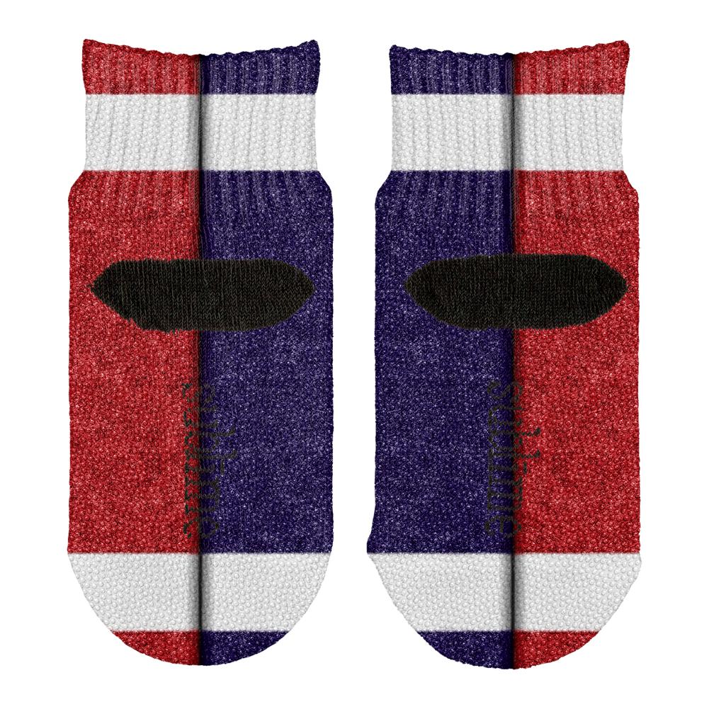 Fantasy Football Team Red and Navy All Over Toddler Ankle Socks Toddler Socks Old Glory   