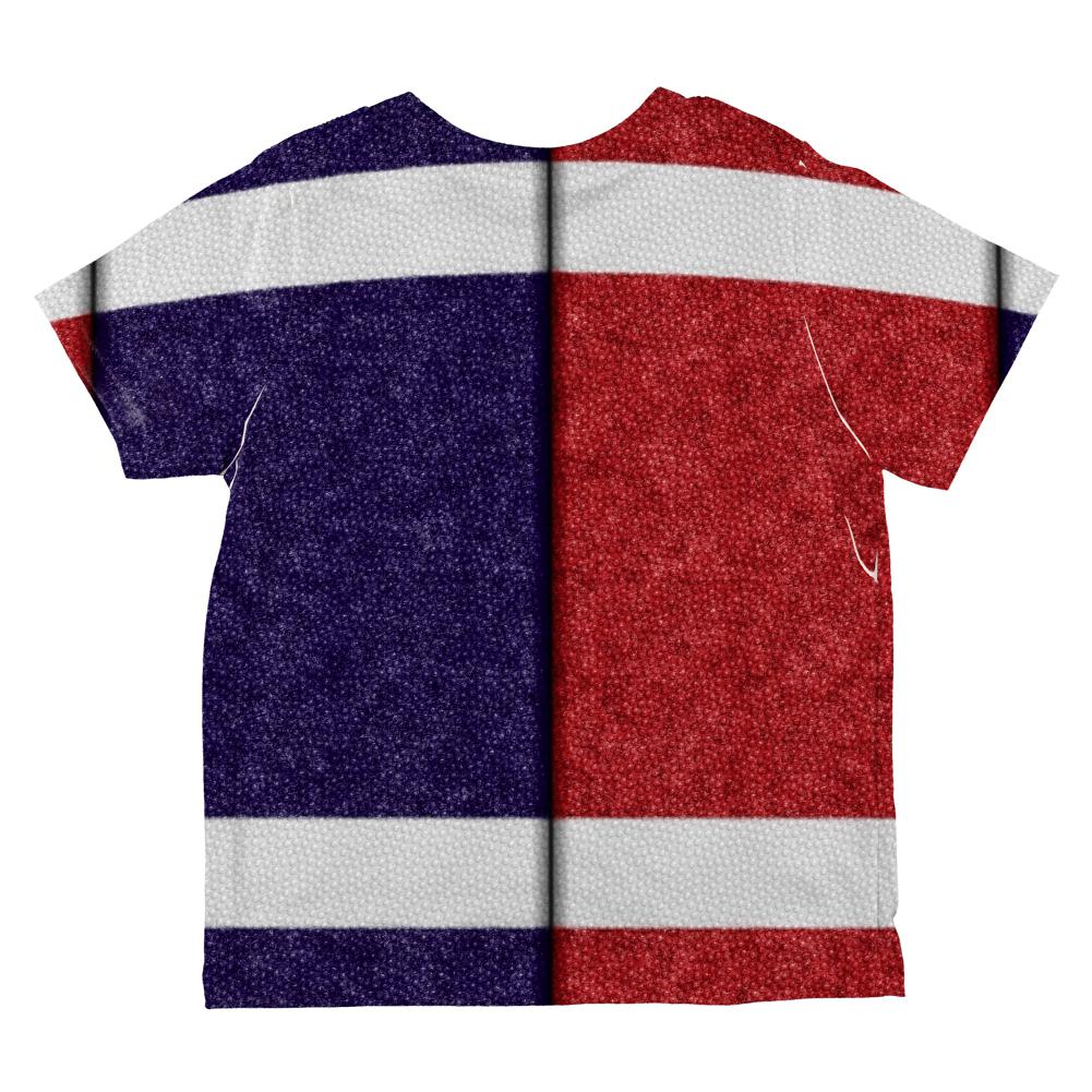 Fantasy Football Team Red and Navy All Over Toddler T Shirt Toddler T-Shirts Old Glory   