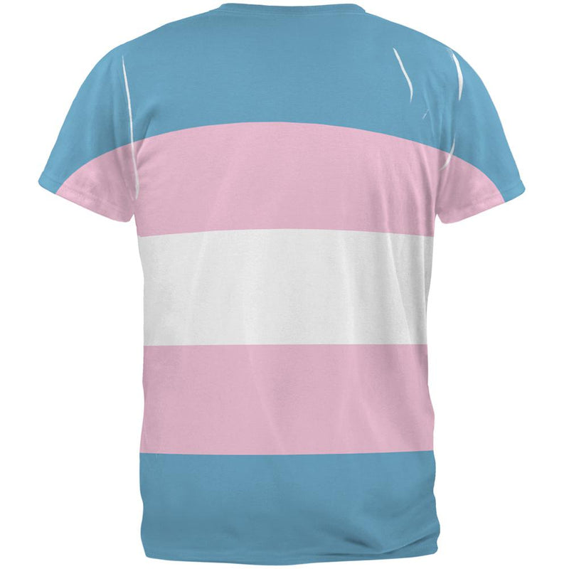 LGBT Transgender Pride Flag All Over Mens T Shirt Men's T-Shirts Old Glory   