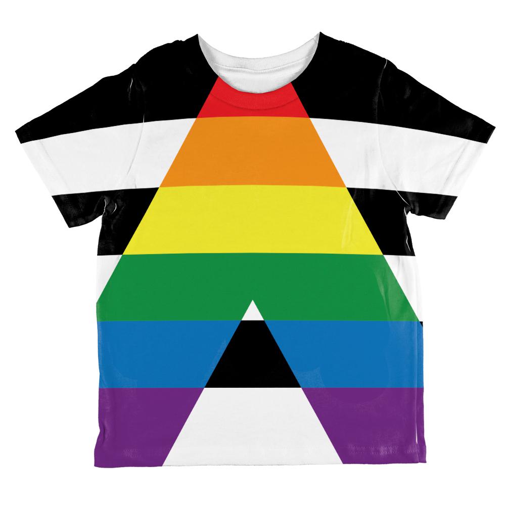 LGBT Straight Ally Pride Flag All Over Toddler T Shirt Toddler T-Shirts Old Glory 2T Multi 