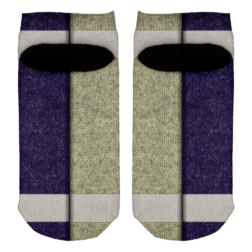 Fantasy Football Team Navy and Gold All Over Adult Ankle Socks Men's Socks Old Glory   