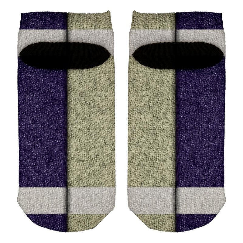 Fantasy Football Team Navy and Gold All Over Adult Ankle Socks Men's Socks Old Glory   