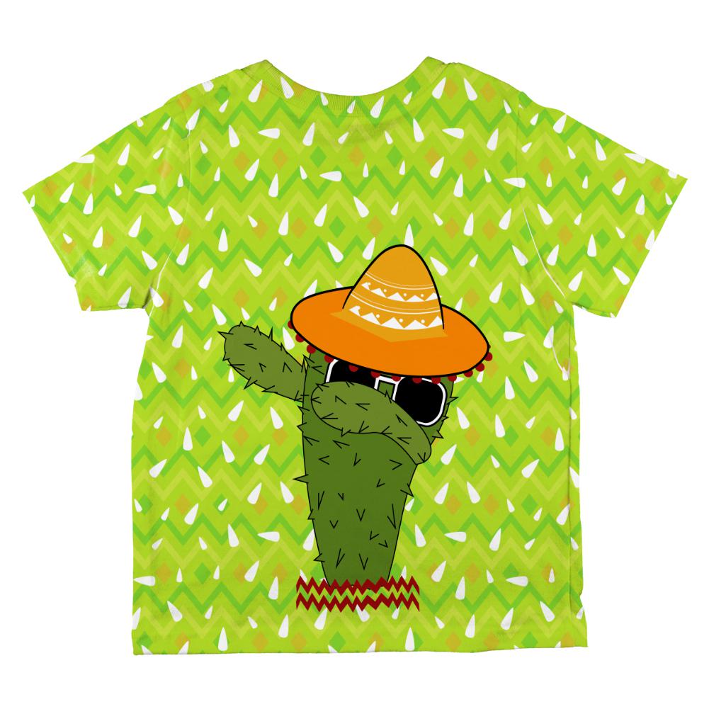 Cinco de Mayo Dabbing Cactus Let's Fiesta Party All Over Toddler T Shirt Toddler T-Shirts Old Glory   