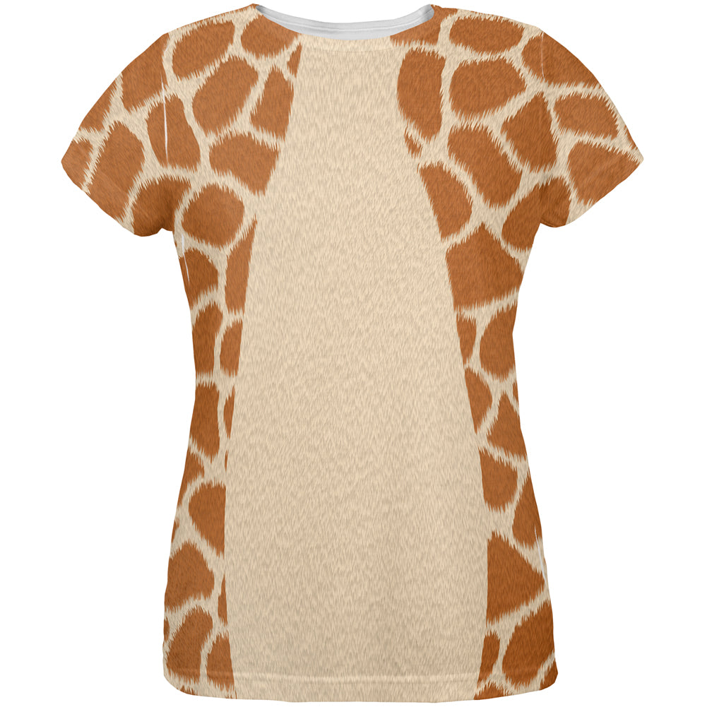 Halloween Giraffe Costume All Over Womens T Shirt Women's T-Shirts Old Glory LG Multicolor 