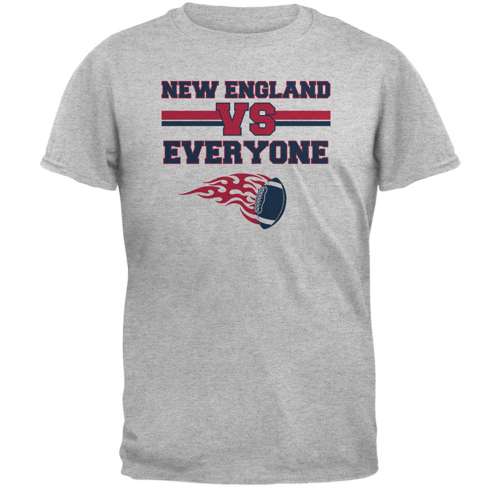 New England Versus Everyone Football Mens Soft T Shirt Men's T-Shirts Old Glory 2XL Grey 