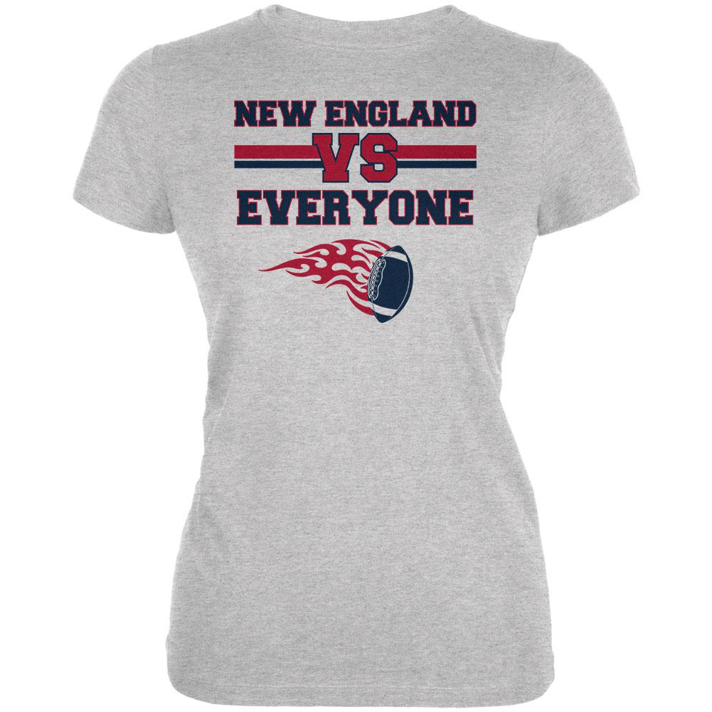 New England Versus Everyone Football Juniors Soft T Shirt Juniors T-Shirts Old Glory 2XL Grey 