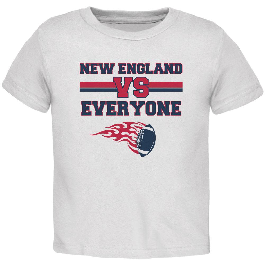 New England Versus Everyone Football Toddler T Shirt Toddler T-Shirts Old Glory 2T White 